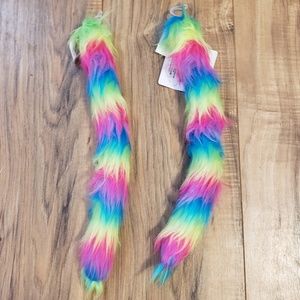 Rainbow Unicorn Tail Unisex Rave Kitty Cat Costume
